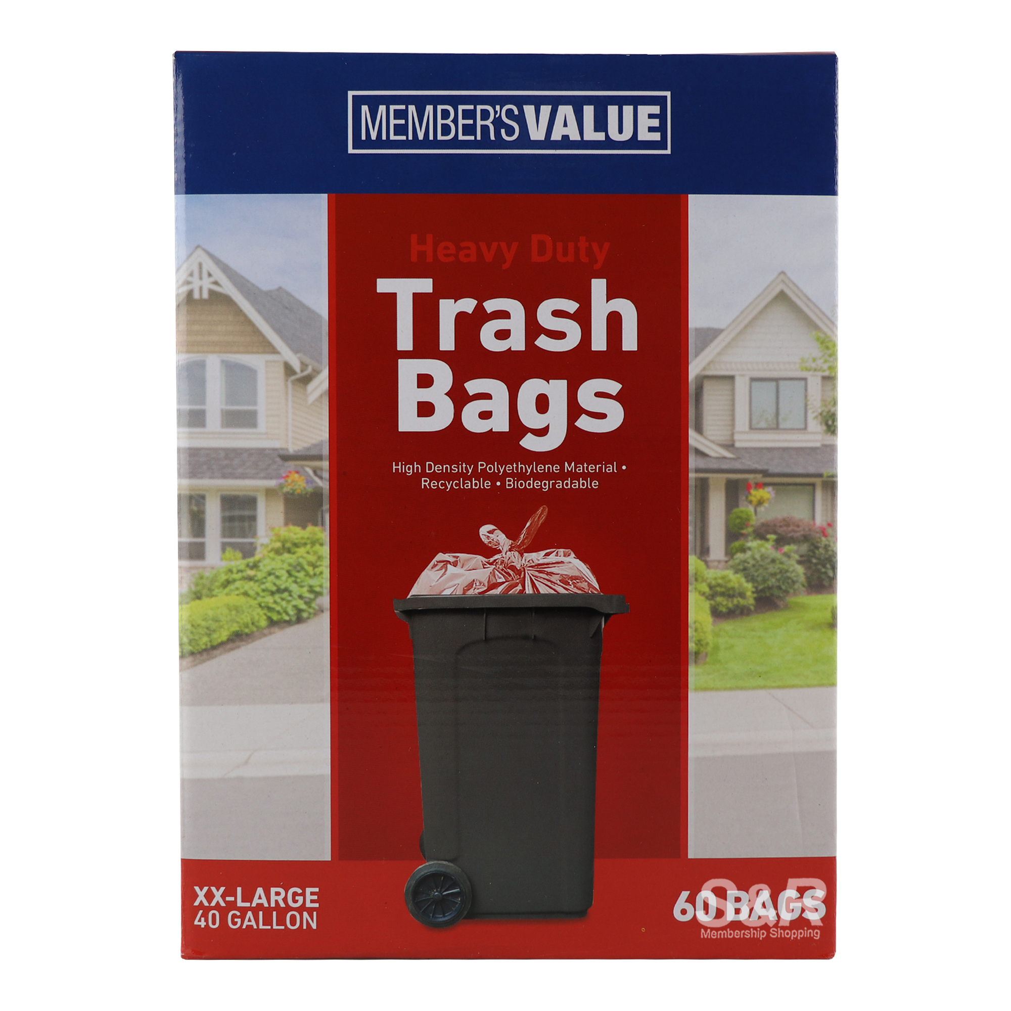 Member's Value Trash Bag Clear XX-Large 60pcs